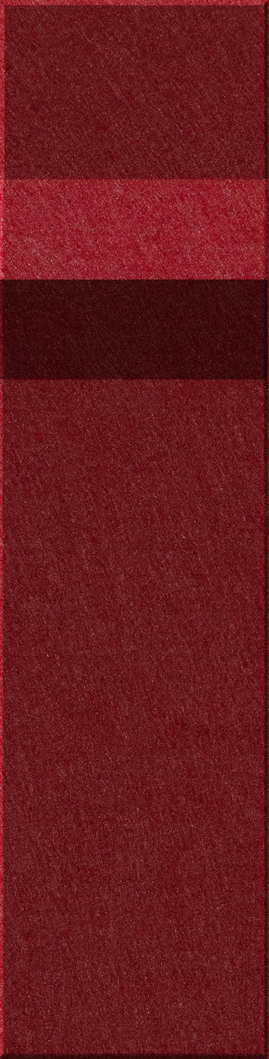 Four textured tiles in varying shades of red and burgundy arranged vertically.