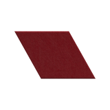 A single dark red fabric swatch shown as a flat parallelogram on a plain white background.