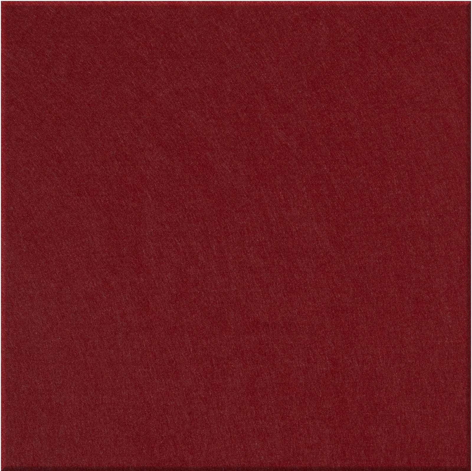 Deep red square tile with a subtle textured surface.