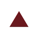 A solid dark red textured triangle centered on a plain white background.