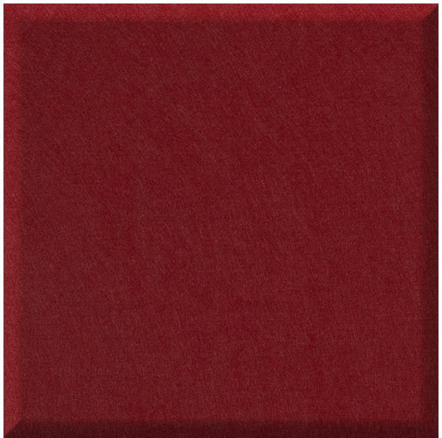 Deep red quarter tile with matte textured surface.
