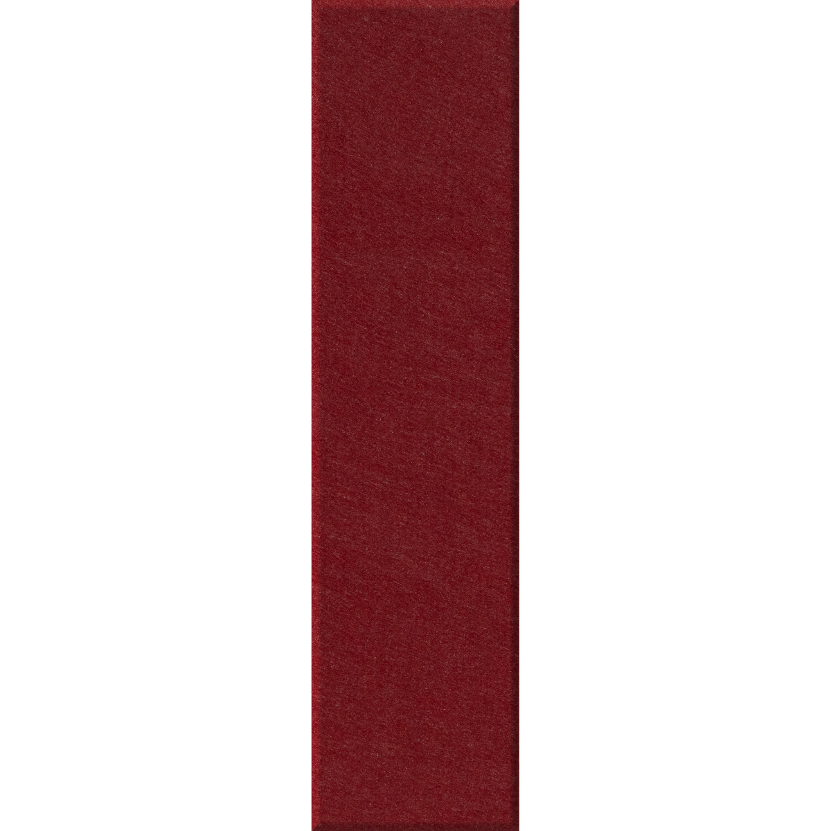 A vertical rectangular swatch of deep burgundy red fabric or material texture on a white background.