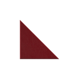 A solid dark red fabric swatch shown as a right-angled triangle on a plain white background.