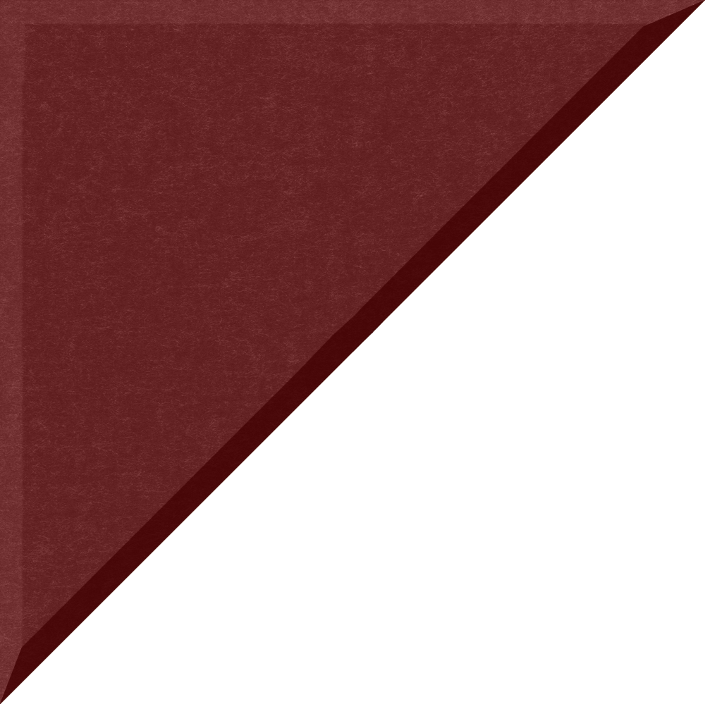 Small 90 degree triangle in Crimson
