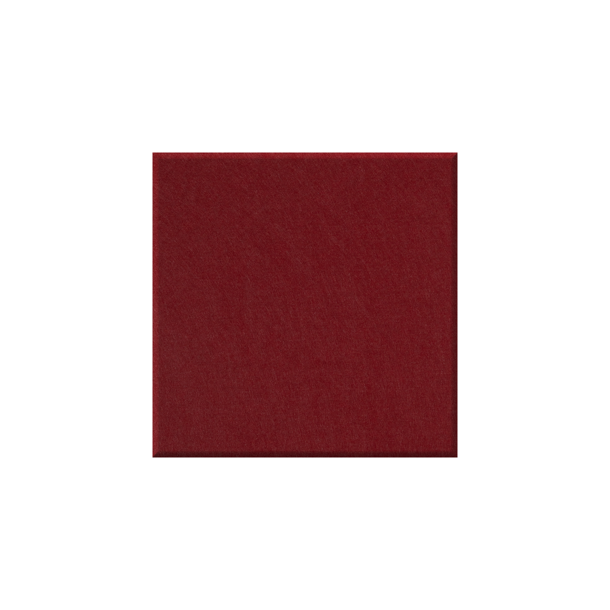 A square fabric swatch in a deep burgundy red color, centered on a plain white background.