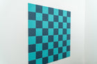 Standard Slate Blue/Aqua Checkers Board