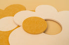 yellow flower felt tiles