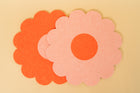 grapefruit flower felt tiles