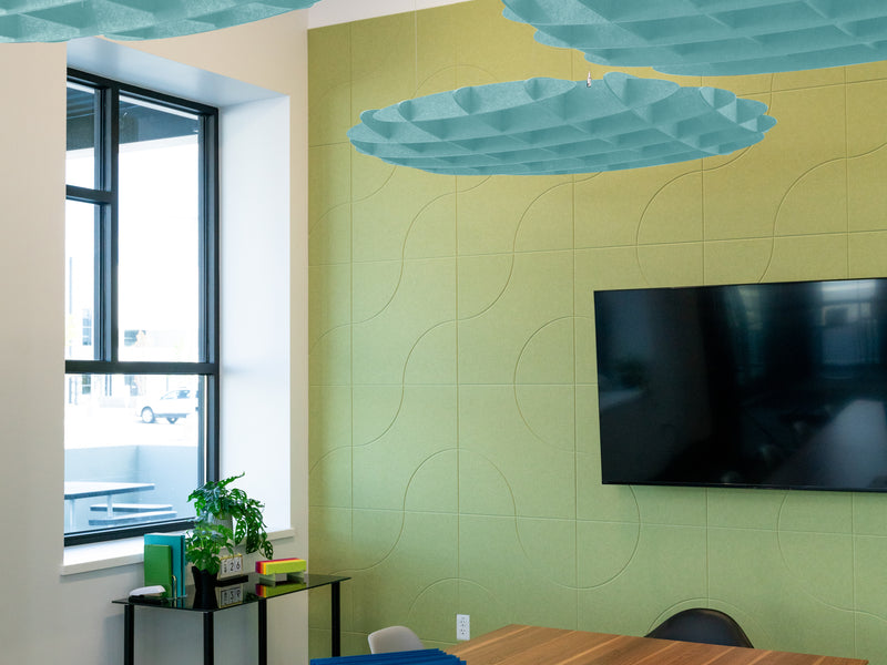 Baby Blue Foil Ceiling Cloud Baffle