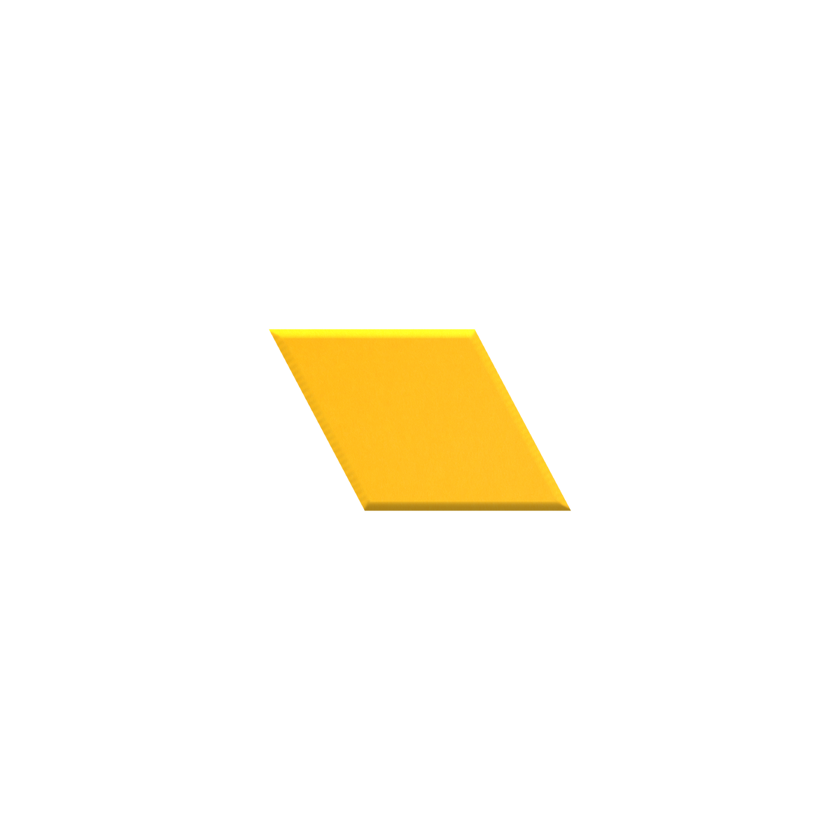 A flat yellow-orange diamond-shaped swatch with a subtle drop shadow on a plain white background.