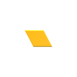 A flat yellow-orange diamond-shaped swatch with a subtle drop shadow on a plain white background.