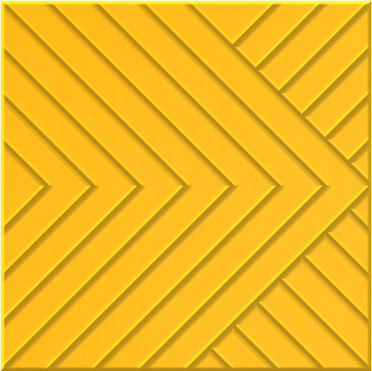 Dandelion 9mm Engraved Converge felt sample with chevron grooves