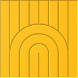 Dandelion 9mm Engraved Zen felt sample with nested arch grooves