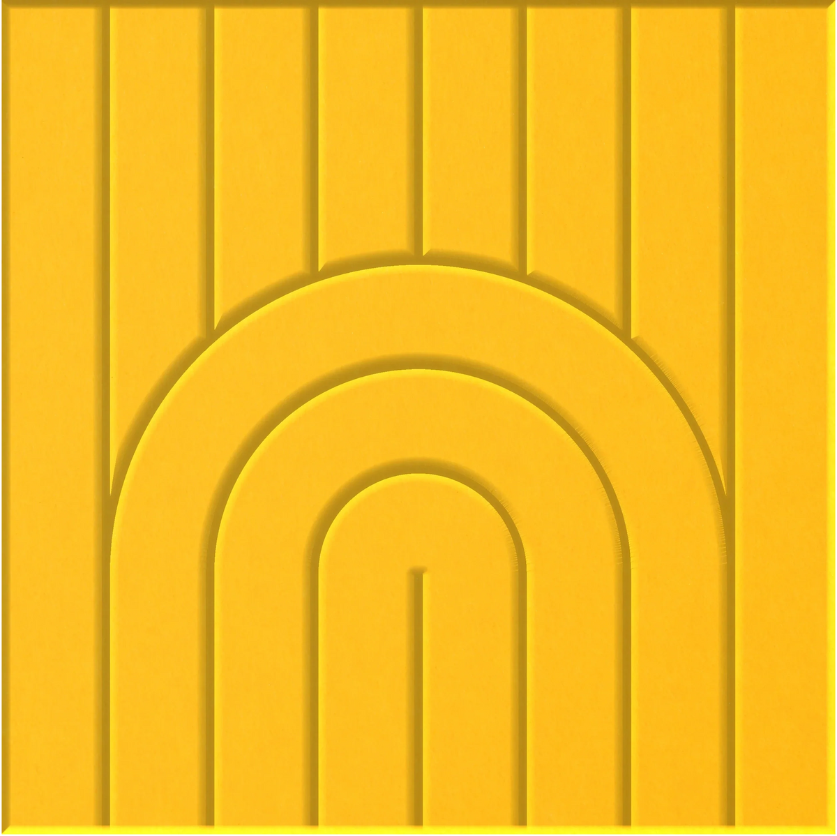 Dandelion 9mm Engraved Zen felt sample with nested arch grooves