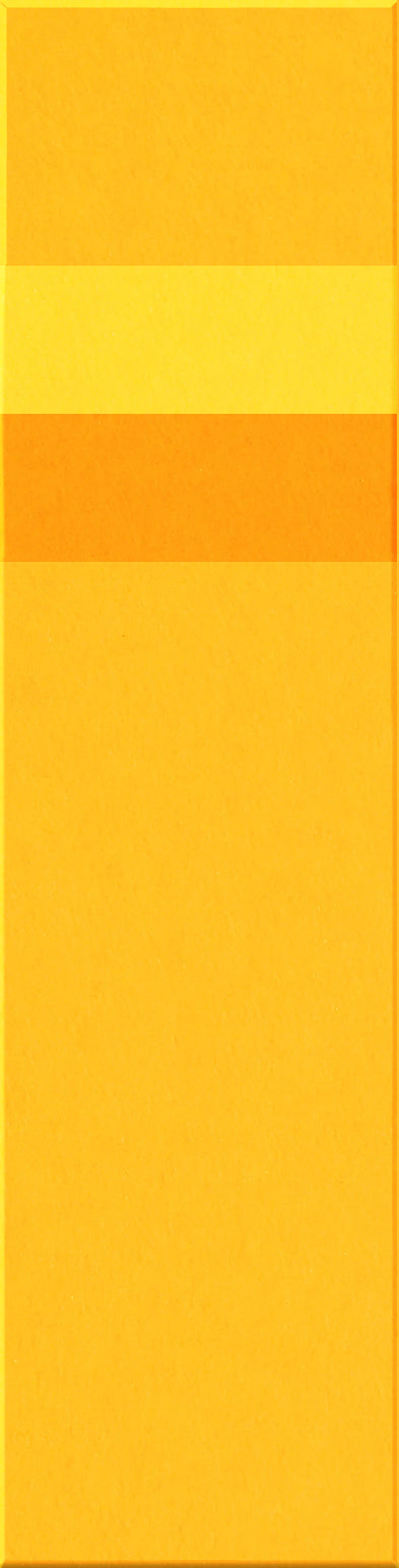 Four rectangular tiles in varying shades of yellow and orange stacked vertically.