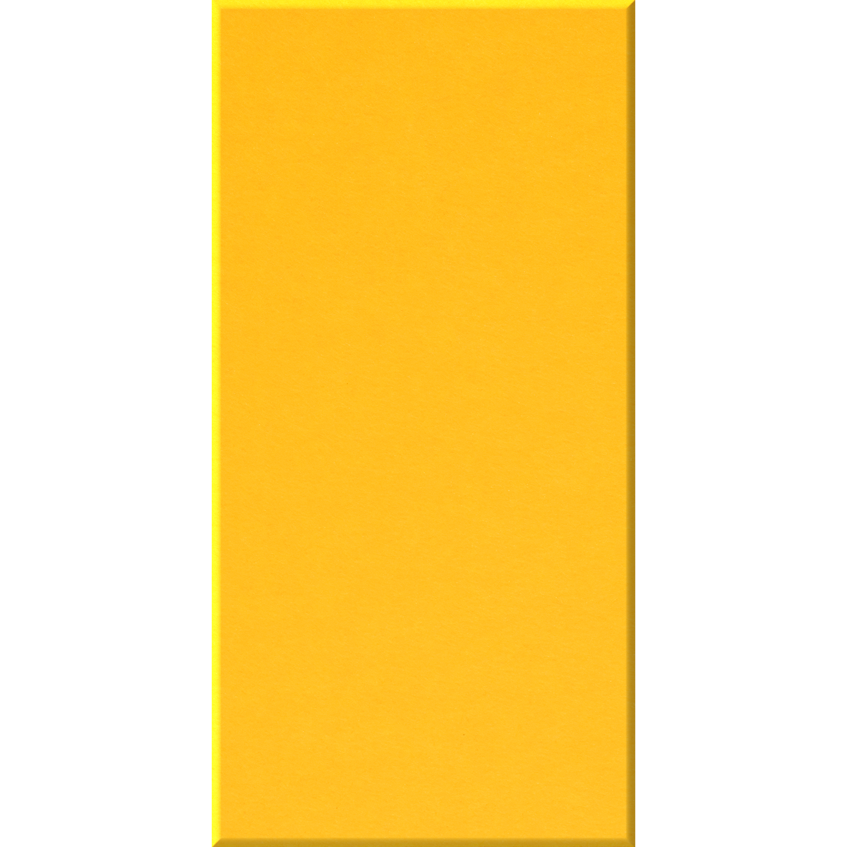 A solid yellow rectangular color swatch with subtle shading on its left and bottom edges, set against a plain white background.