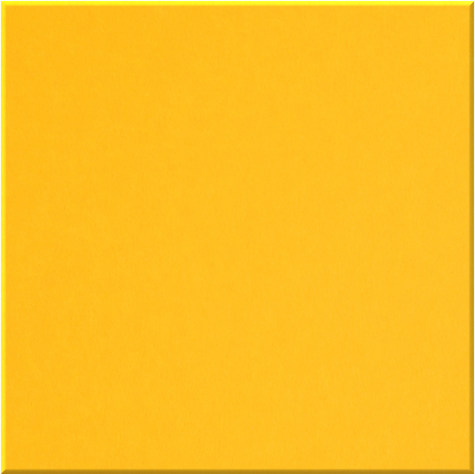 Solid yellow square tile with beveled edges.