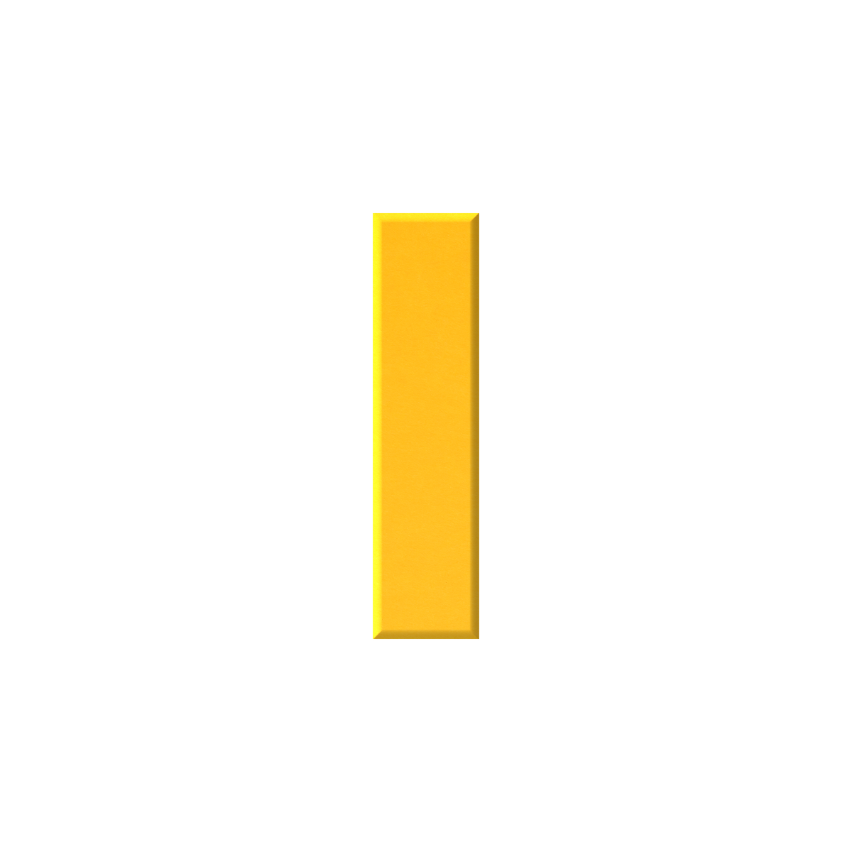 A single vertical rectangular gold bar centered on a plain white background.