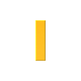 A single vertical rectangular gold bar centered on a plain white background.
