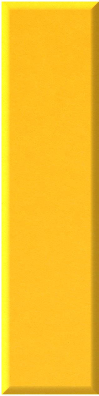 Bright yellow shiplap tile with vertical plank texture and beveled edges.