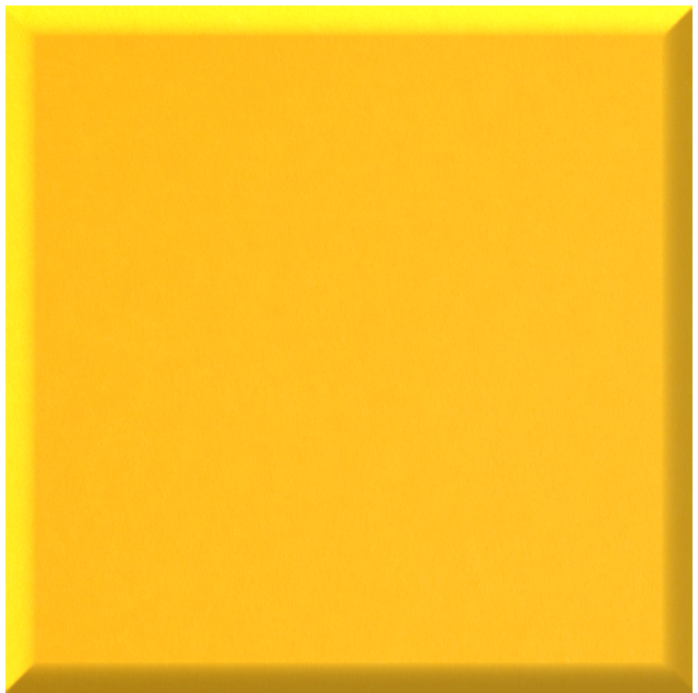 Bright yellow quarter tile with beveled edges and subtle shading.