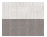 Vertical striped tile pattern in light beige and dark gray sections arranged in horizontal rows.