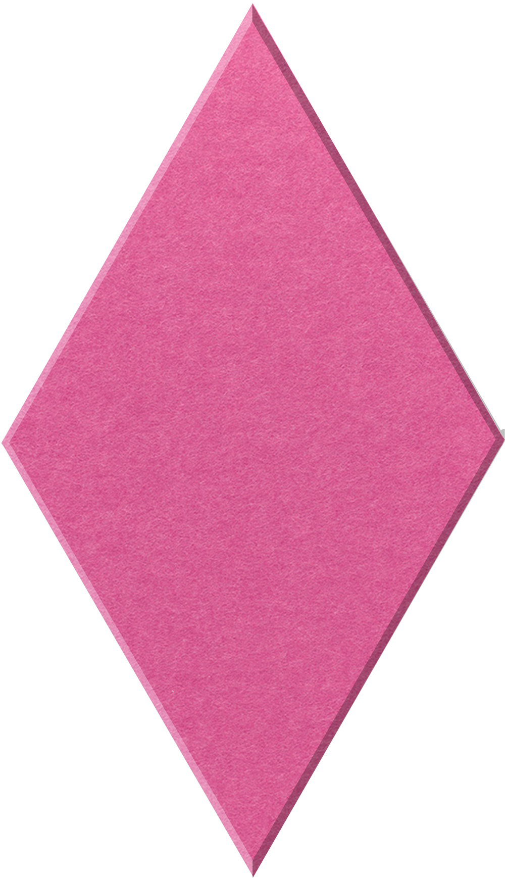 Hot Pink felt tile in a small diamond shape