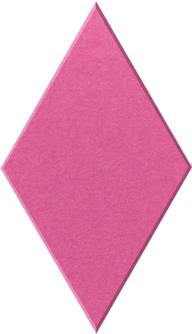 Hot Pink felt tile in a small diamond shape