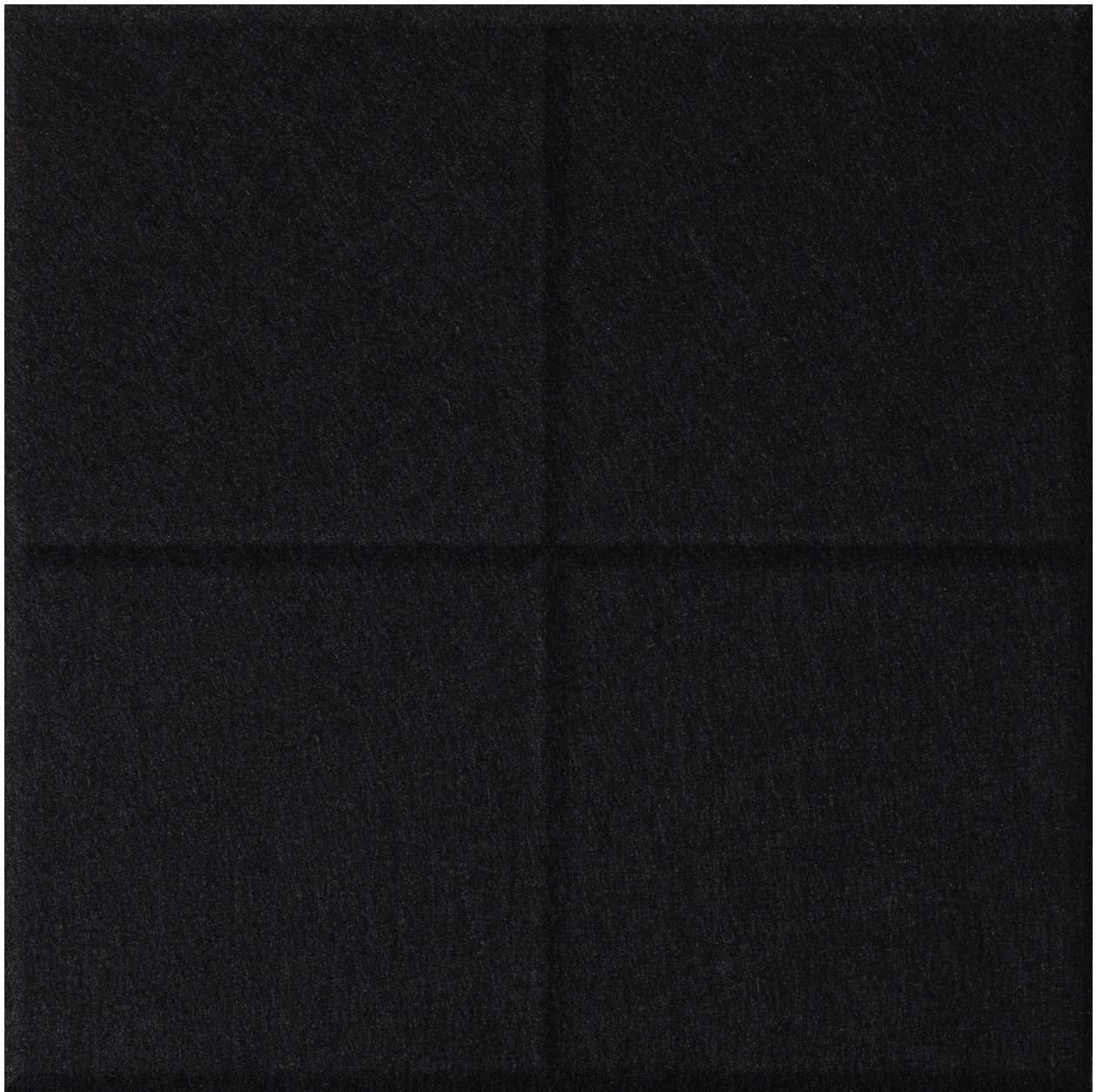 Black tile divided into four equal squares with subtle texture and grouted divisions.