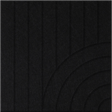 Ebony 9mm Engraved Tangent felt sample with concentric quarter circle grooves