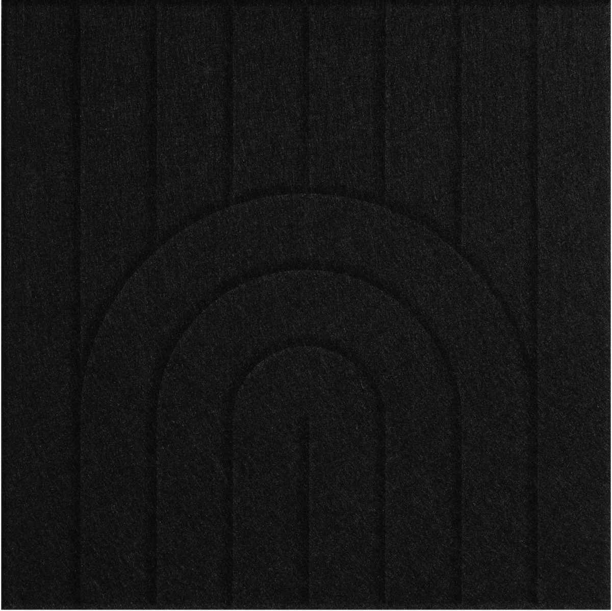 Ebony 9mm Engraved Zen felt sample with nested arch grooves