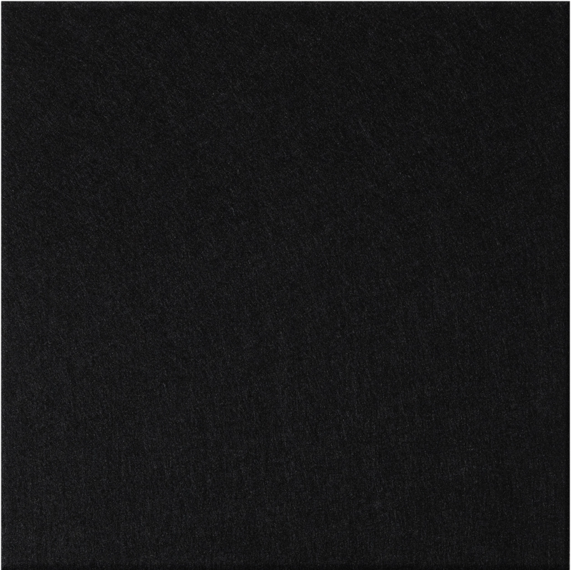 Black square tile with subtle speckled texture throughout.