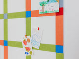 Pinnable Felt Right Wall Design Multicolor using yellow, orange, blue, green and red.
