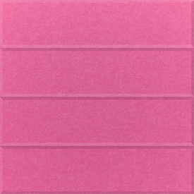 Hot Pink square felt tile with parallel lines