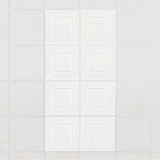 Facet felt drop ceiling tiles in Zinc with a beveled frame pattern, set of 8 in a 2 x 4 layout