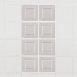 Facet felt drop ceiling tiles in Latte with a beveled frame pattern, set of 8 in a 2 x 4 layout