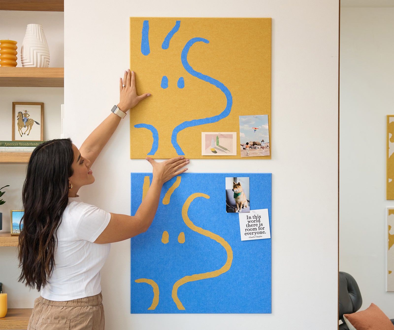 Woodstock themed pinboard