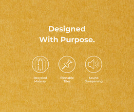 Image of Icons for Recycled material, Pinnable Tiles, Sound Dampening call outs