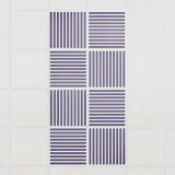 Felt Slat drop ceiling tiles in Wisteria with alternating slat directions, set of 8 in a 2 x 4 layout