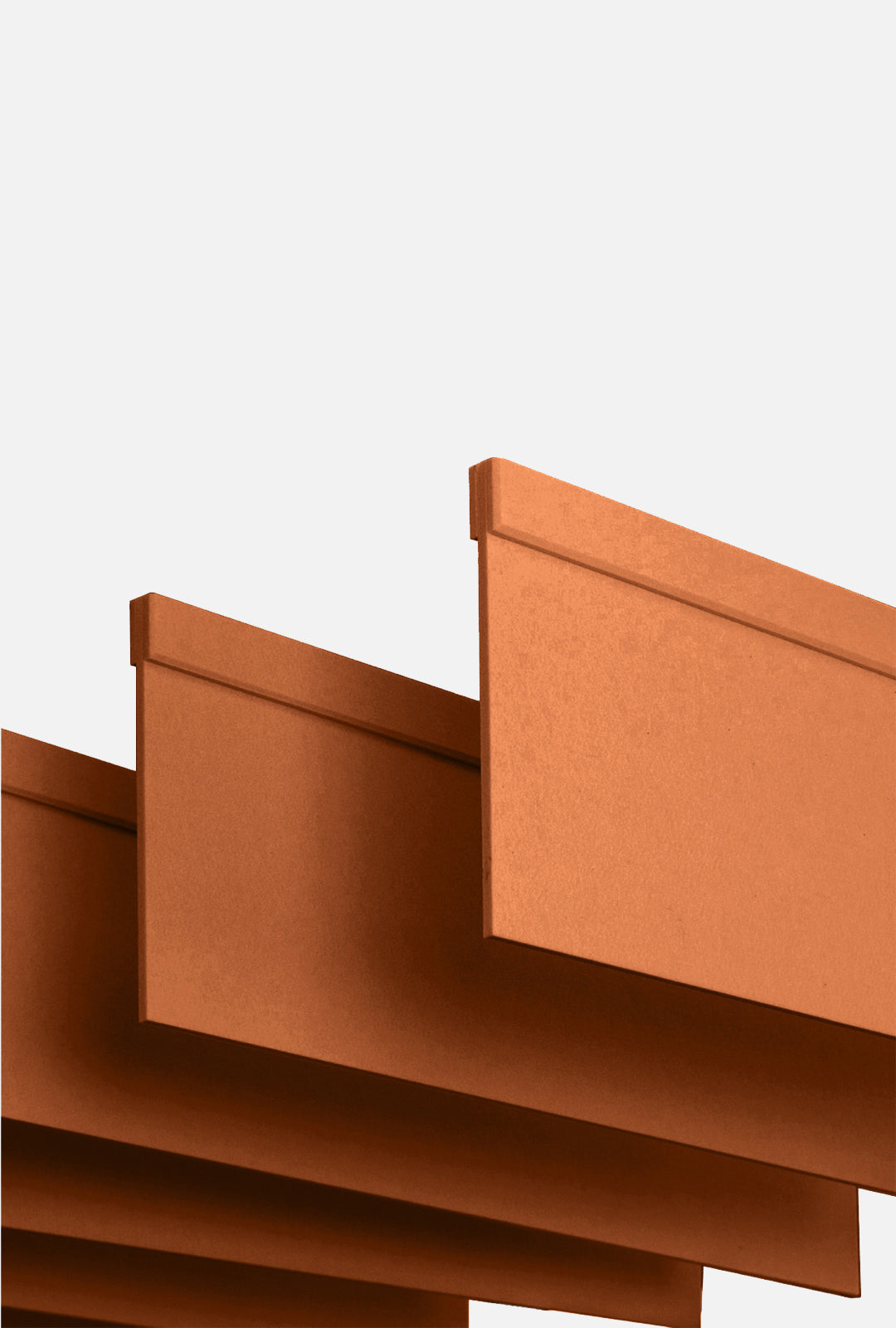 Close-up shot of Felt Right Cinnamon colored felt blade baffles