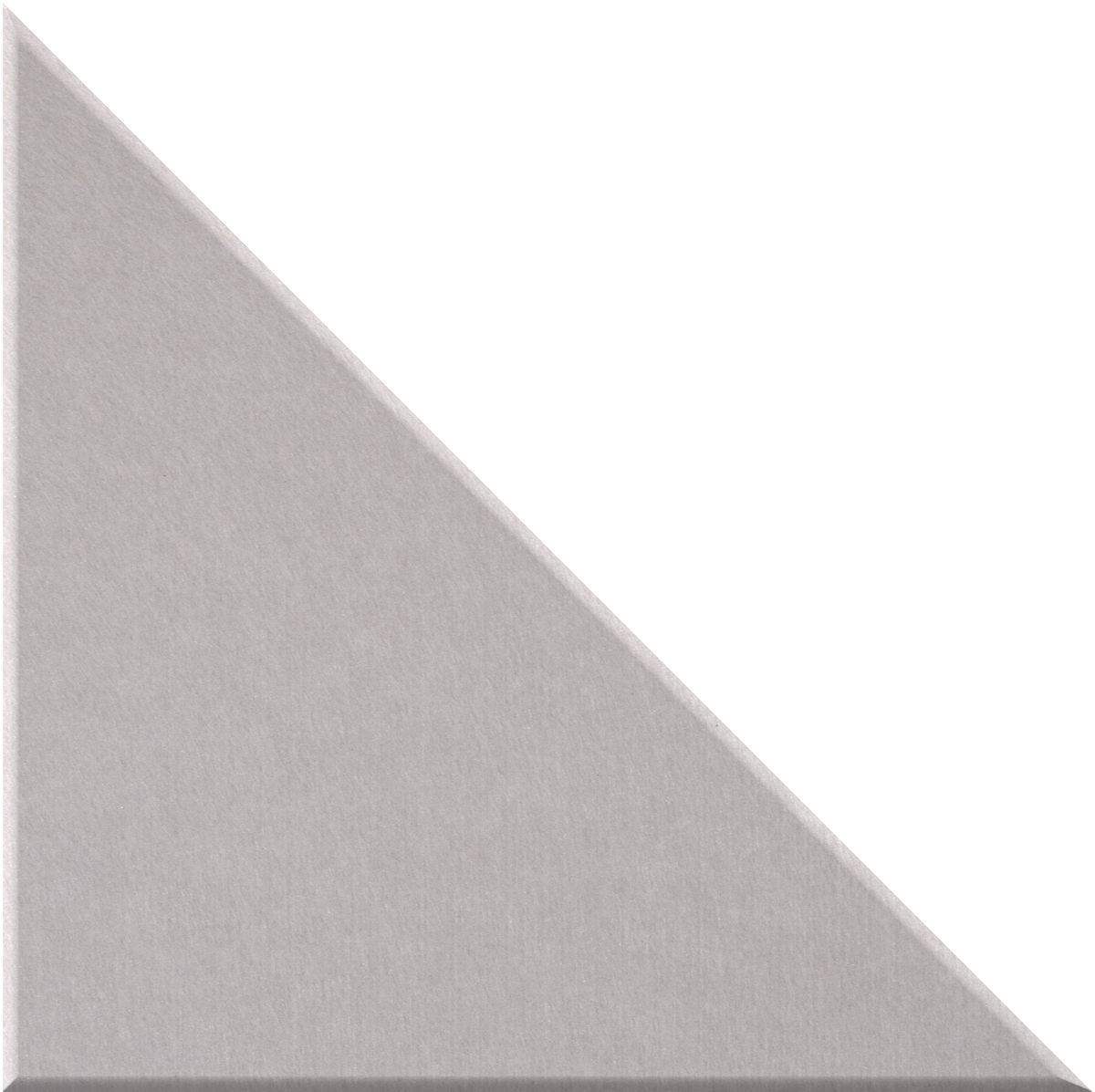 Light gray right-angled triangle tile with matte finish.
