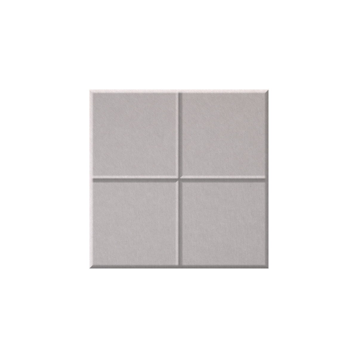 A square wall tile with a textured matte finish, divided into four quadrants by a central cross, shown on a solid white background.