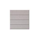 A square light gray textured tile with horizontal grooved lines, shown on a solid white background.