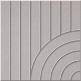 Fog 9mm Engraved Tangent felt sample with concentric quarter circle grooves