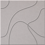 Fog 9mm Engraved Topo felt sample with flowing topographic line grooves