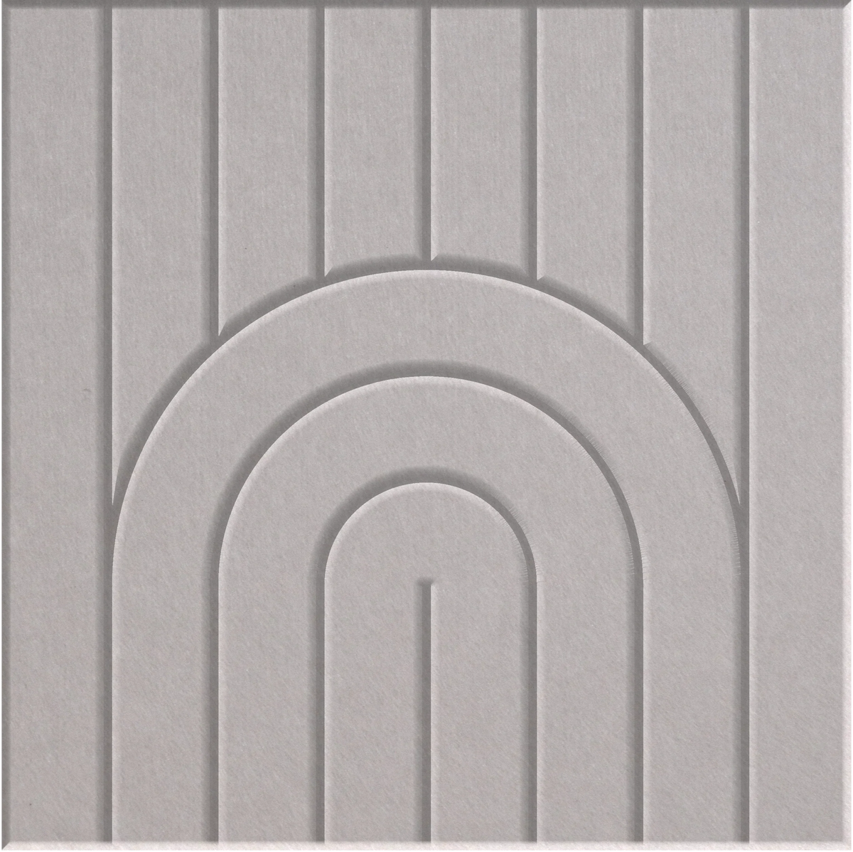 Fog 9mm Engraved Zen felt sample with nested arch grooves