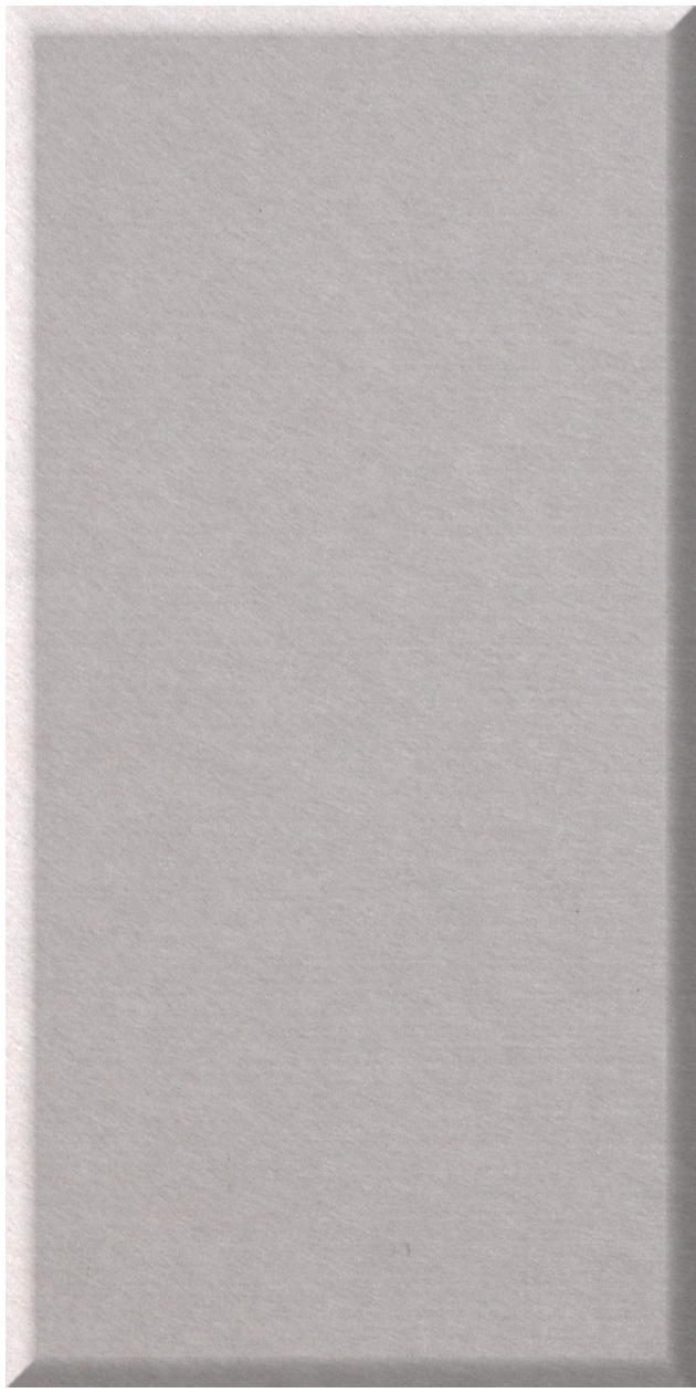 Light gray rectangular tile with slightly textured surface and beveled edge detail.