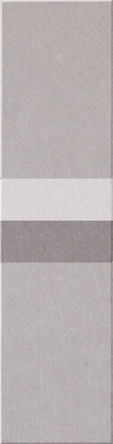 Vertical rectangular tile with light gray textured surface and darker gray band in center section.