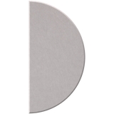 A semi-circular, D-shaped gray textured tile or panel shown on a plain white background.