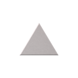 A light gray triangular tile or panel with a matte textured surface, centered on a solid white background.